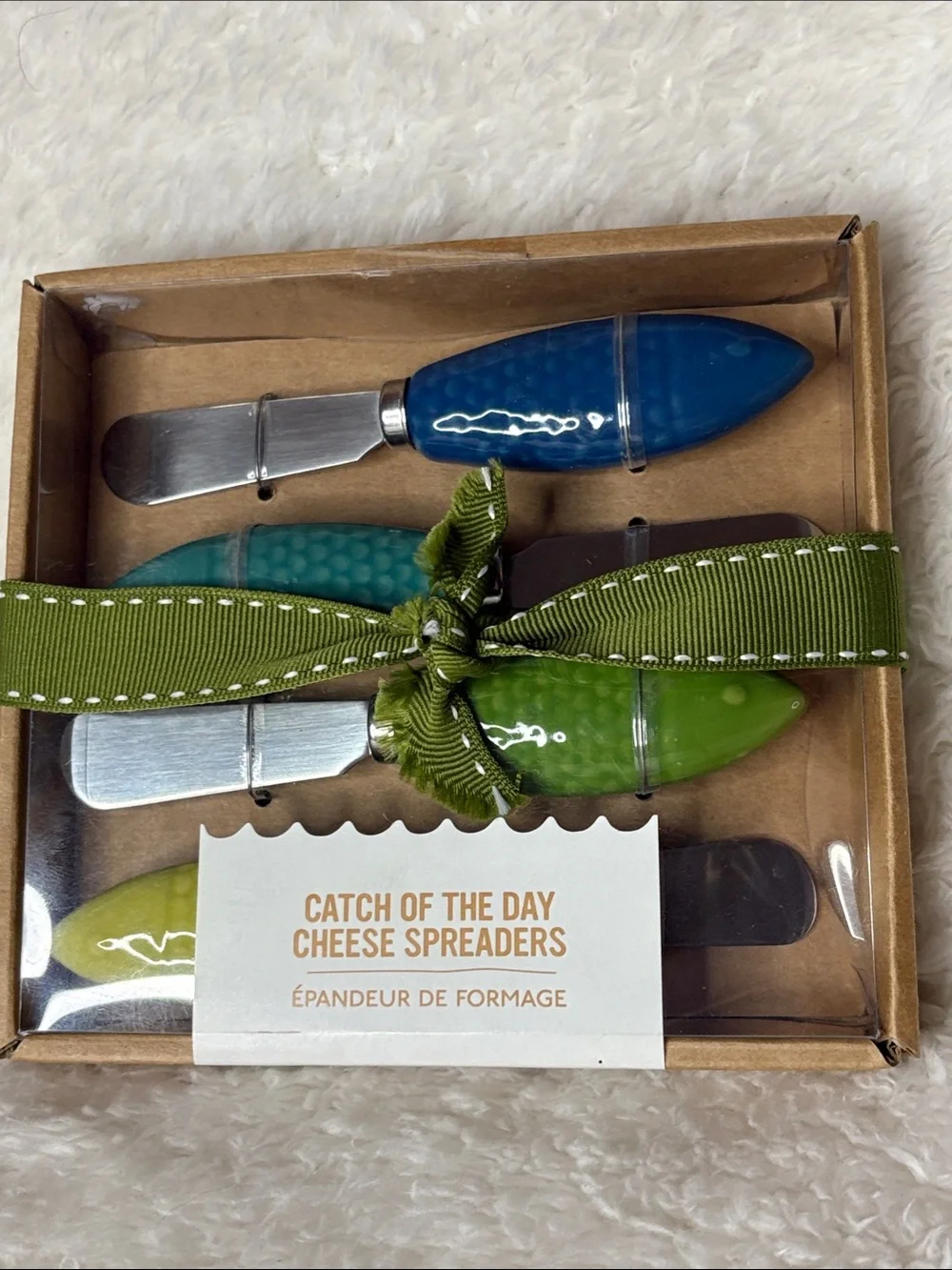 West Elm Catch Of The Day Cheese Spreaders Set Of 4 -unopened